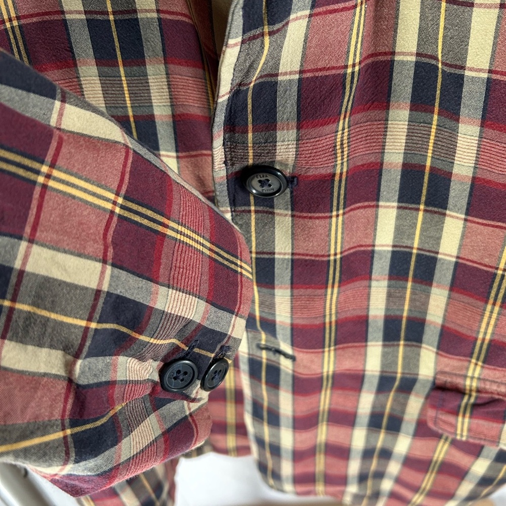 Ezra Fitch Plaid Sport Coat in Red, Yellow, and Black - Picture 3 of 10
